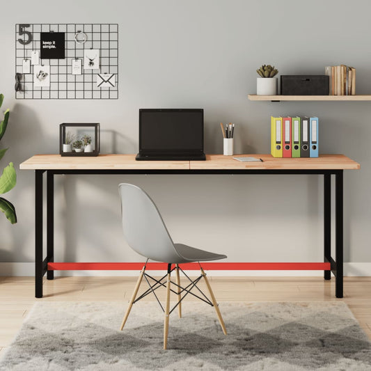 skrivebordsplade 180x55x2,5 cm massivt bøgetræ