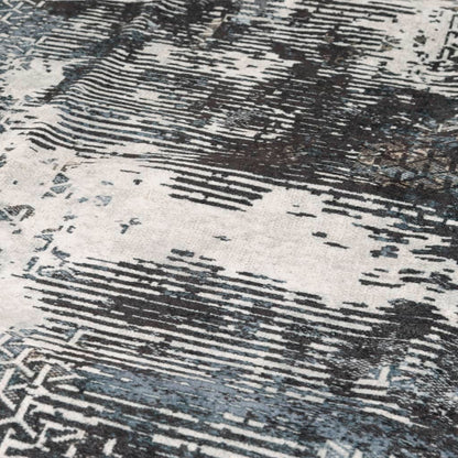 gulvtæppe 80x300 cm vaskbart og skridsikkert flerfarvet