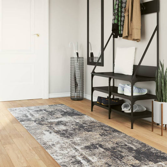 gulvtæppe 80x300 cm vaskbart og skridsikkert flerfarvet