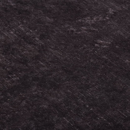 gulvtæppe 400x300 cm vaskbart og skridsikkert sort + guldfarvet