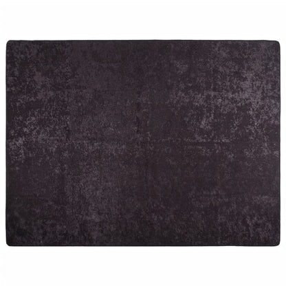 gulvtæppe 400x300 cm vaskbart og skridsikkert antracitgrå