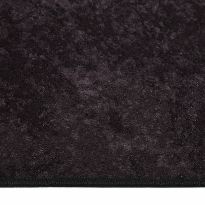 gulvtæppe 400x300 cm vaskbart og skridsikkert antracitgrå