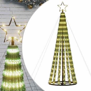 LED-juletræ 275 LED'er 180 cm varmt hvidt lys