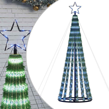 LED-juletræ 275 LED'er 180 cm blåt lys
