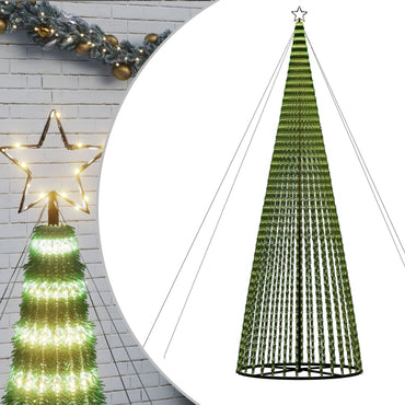 LED-juletræ 1544 LED'er 500 cm varmt hvidt lys