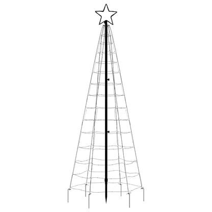 LED-juletræ med spyd 220 LED'er 180 cm farverigt lys