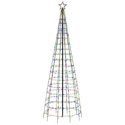 LED-juletræ med spyd 570 LED'er 300 cm farverigt lys