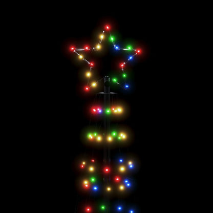 LED-juletræ med spyd 570 LED'er 300 cm farverigt lys