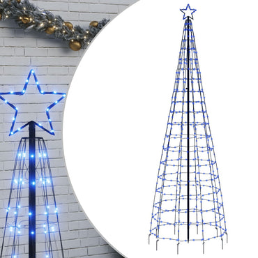 LED-juletræ med spyd 570 LED'er 300 cm blåt lys