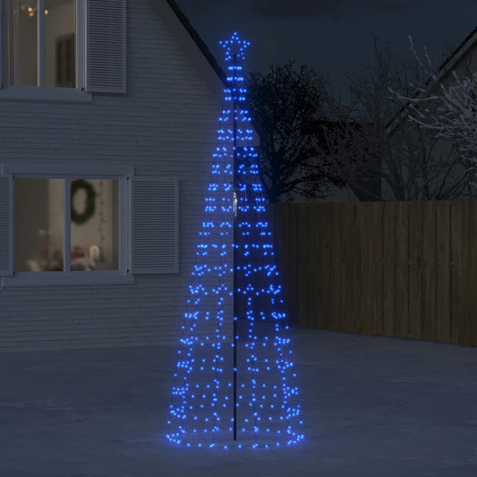 LED-juletræ med spyd 570 LED'er 300 cm blåt lys