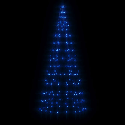LED-juletræ til flagstang 200 LED'er 180 cm blåt lys