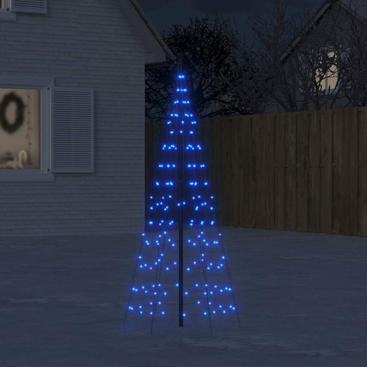 LED-juletræ til flagstang 200 LED'er 180 cm blåt lys