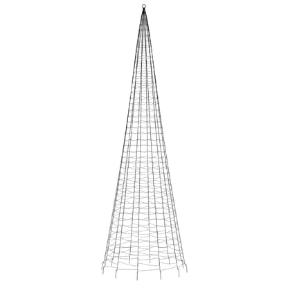 LED-juletræ til flagstang 1534 LED'er 500 cm varmt hvidt lys