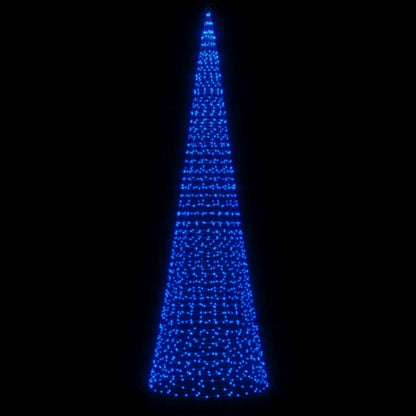 LED-juletræ til flagstang 1534 LED'er 500 cm blåt lys