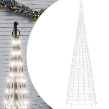 LED-juletræ til flagstang 3000 LED'er 800 cm koldt hvidt lys