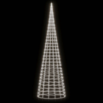 LED-juletræ til flagstang 3000 LED'er 800 cm koldt hvidt lys
