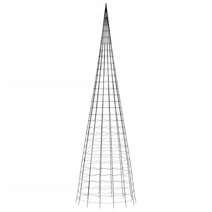 LED-juletræ til flagstang 3000 LED'er 800 cm koldt hvidt lys