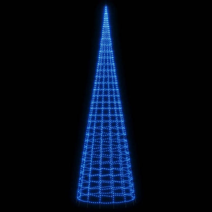 LED-juletræ til flagstang 3000 LED'er 800 cm blåt lys