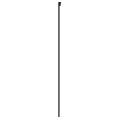 skydedør 90x205 cm hærdet glas og aluminium sort