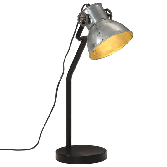 skrivebordslampe 17x17x60 cm 25 W E27 vintagesølv
