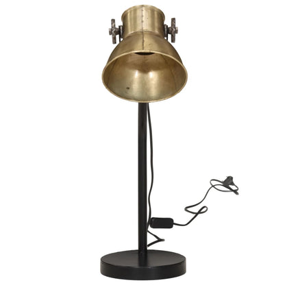 skrivebordslampe 17x17x60 cm 25 W E27 antik messingfarve