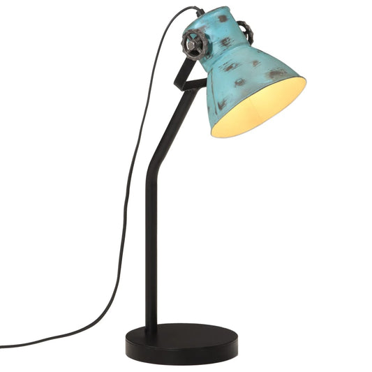 skrivebordslampe 25 W 17x17x60 cm E27 rustik blå