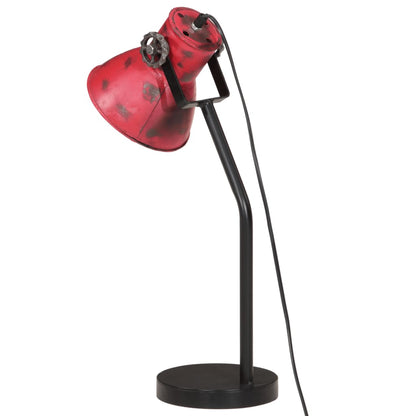 skrivebordslampe 25 W 17x17x60 cm E27 rustik rød