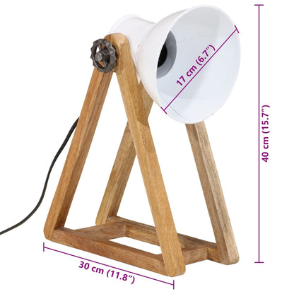 skrivebordslampe 25 W 30x17x40 cm E27 hvid