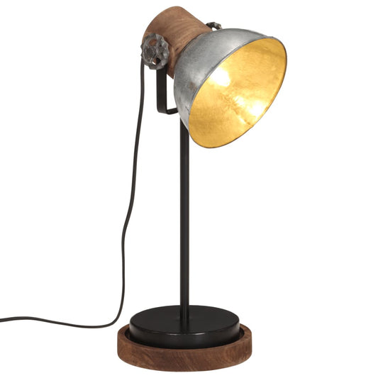 skrivebordslampe 17x17x50 cm 25 W E27 vintagesølv