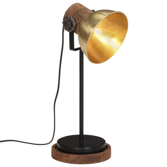 skrivebordslampe 17x17x50 cm 25 W E27 antik messingfarve