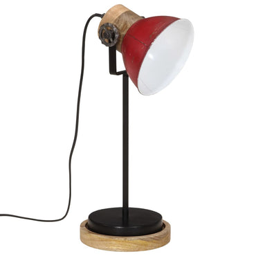 skrivebordslampe 25 W 17x17x50 cm E27 rustik rød