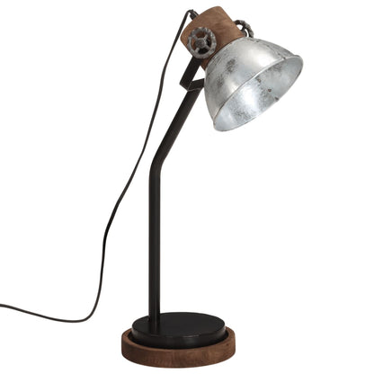 skrivebordslampe 18x18x60 cm 25 W E27 vintagesølv