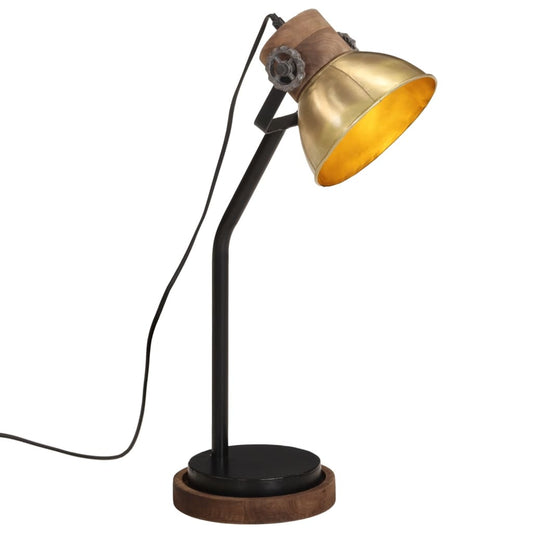 skrivebordslampe 18x18x60 cm 25 W E27 antik messingfarve