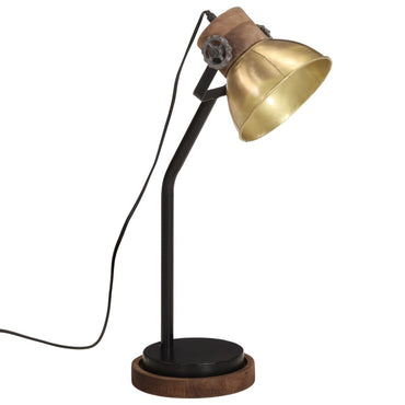 skrivebordslampe 18x18x60 cm 25 W E27 antik messingfarve