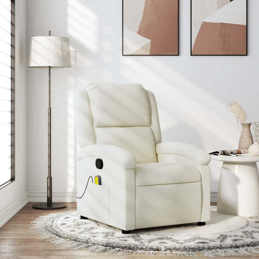 massagestol velour cremefarvet