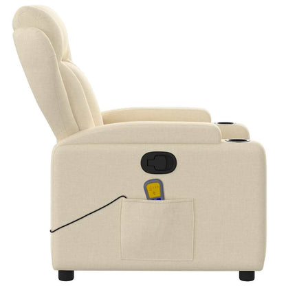 massagestol stof cremefarvet