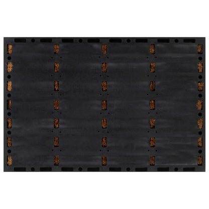 dørmåtte 40x60 cm rektangulær gummi og coir