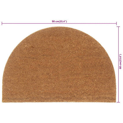 Fußmatte 60x90 cm halbrund getuftete Kokosfaser naturfarben