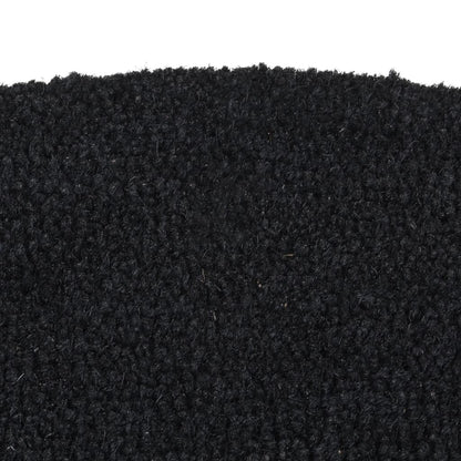 dørmåtte 40x60 cm halvrund tuftet coir sort