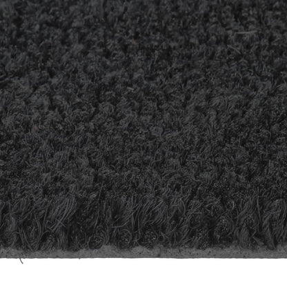 dørmåtte 40x60 cm halvrund tuftet coir sort