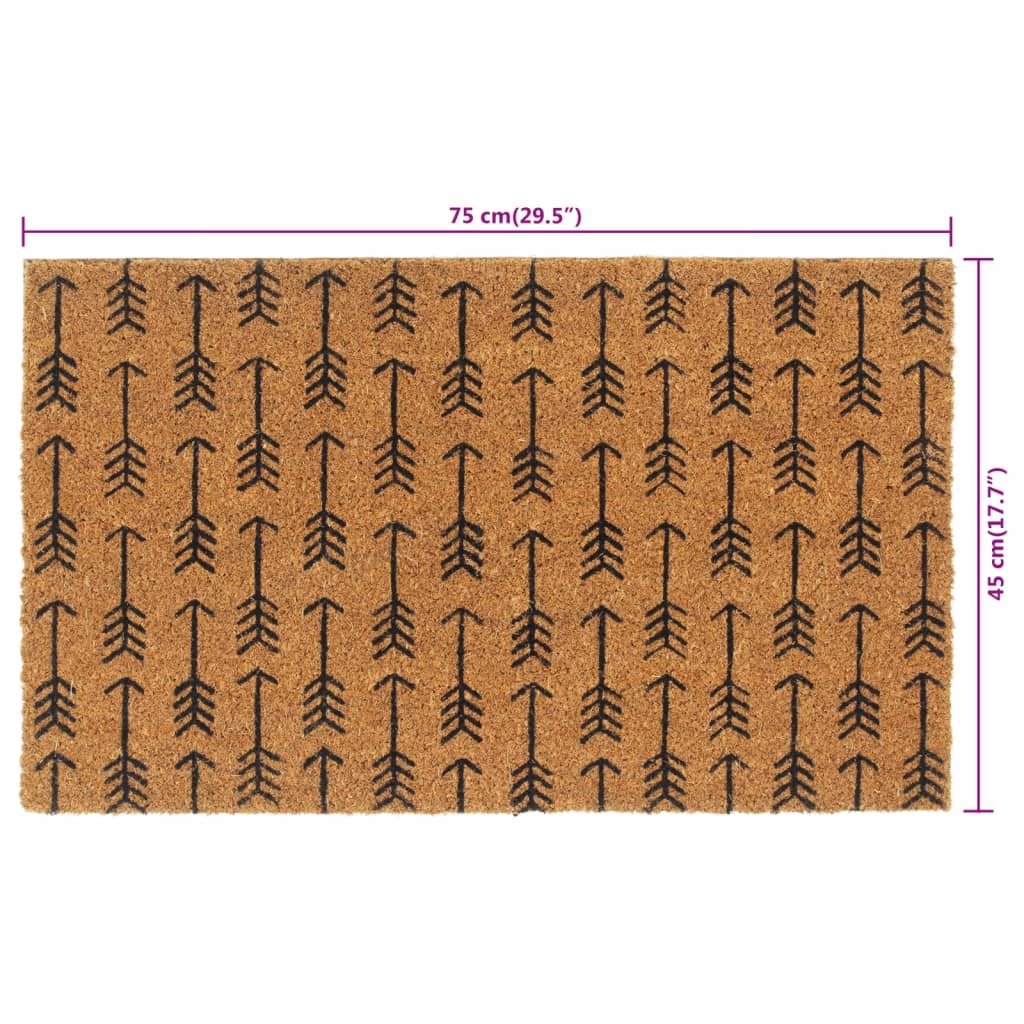 dørmåtte 45x75 cm tuftet coir naturfarvet