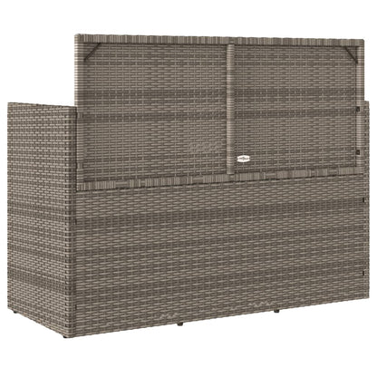 havebænk med hynde polyrattan og akacietræ grå