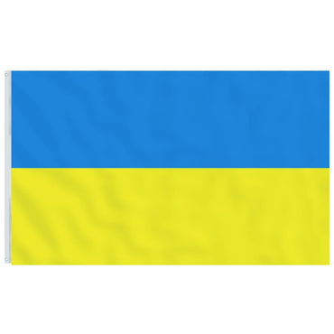 Ukraine flag med messingøjer 90x150 cm