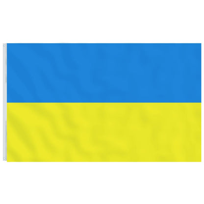 Ukraine flag med messingøjer 90x150 cm