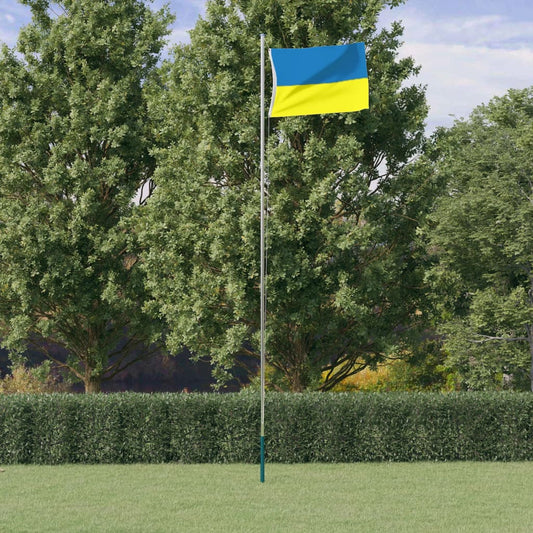 Ukraine flag med messingøjer 90x150 cm