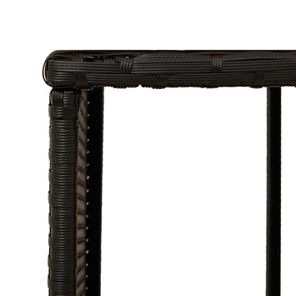 spakant polyrattan og massivt akacietræ sort