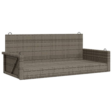 gyngebænk 119x56x48 cm polyrattan grå
