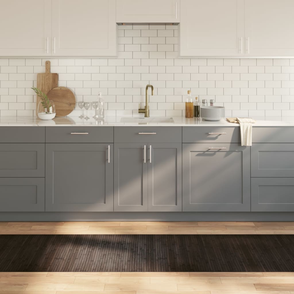 gulvtæppe 70x300 cm rektangulær bambus mørkebrun