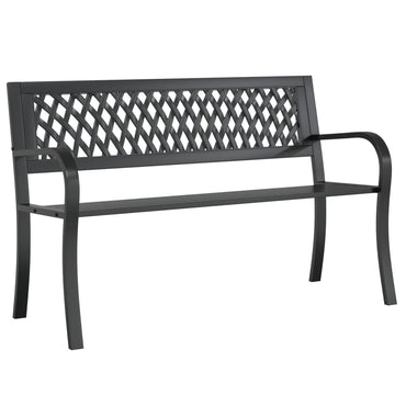 havebænk 120 cm stål sort