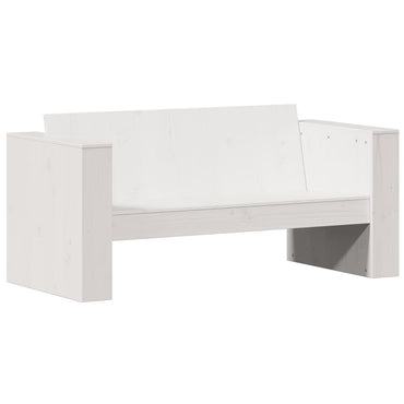 2-sits trädgårdssoffa 134x60x62 cm massiv furu vit